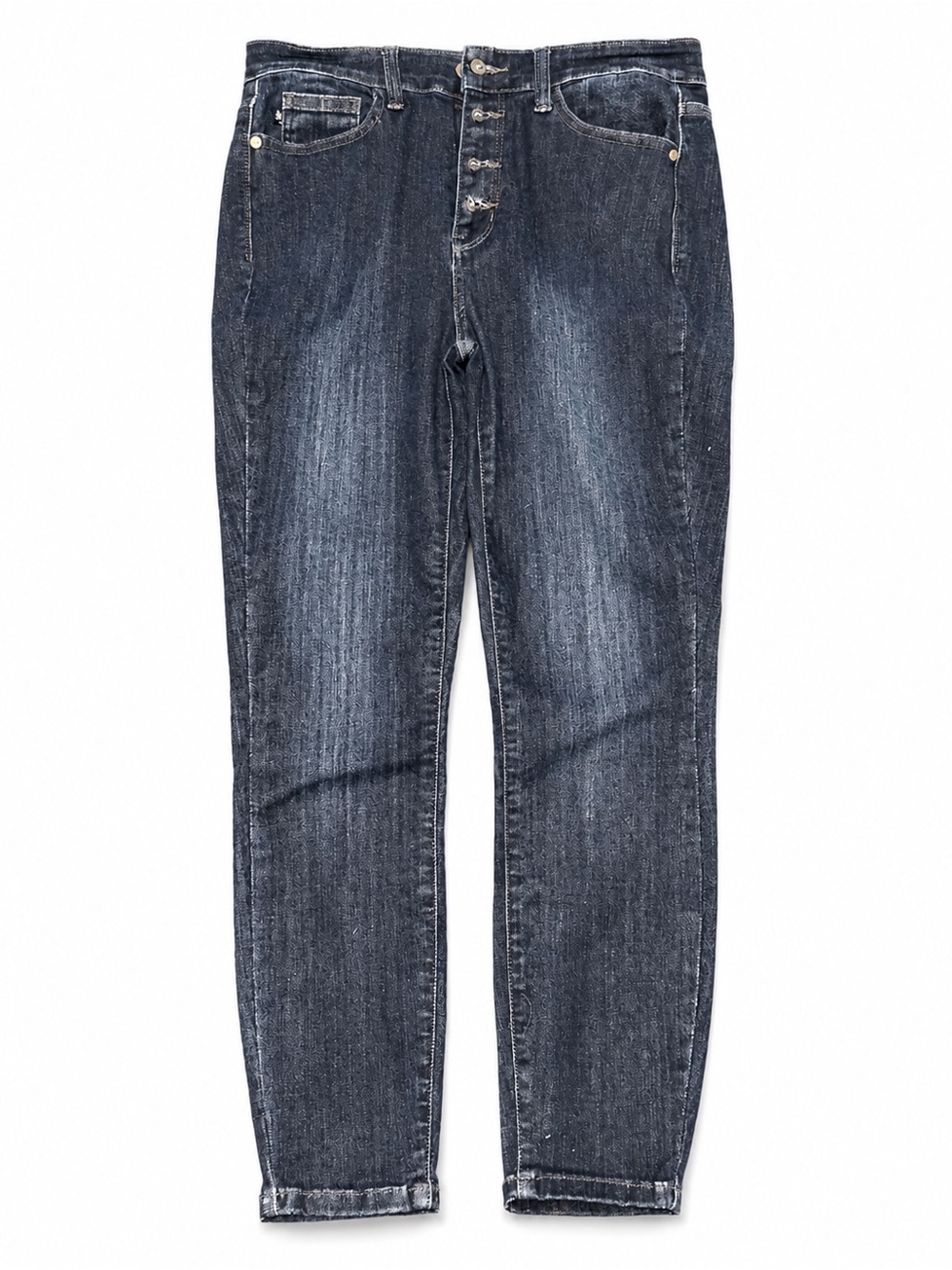 Judy Blue Women’s 11/30 Skinny Fit Dark Wash Stretch Button Fly Jeans
